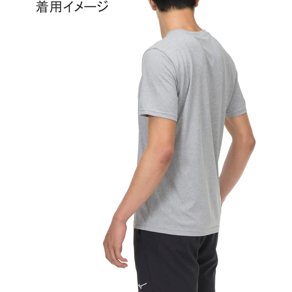 [Mizuno] Training Wear, Graphic T-Shirt, BIG Logo, Sweat Absorbent, Quick Drying, Linked to Model Worn by Athletes, 32MA0514