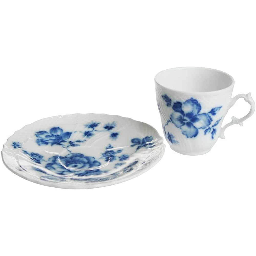 RICHARD GINORI Rose Blue Coffee Cup Saucer (S) 02-2735/2810 [Parallel Import]