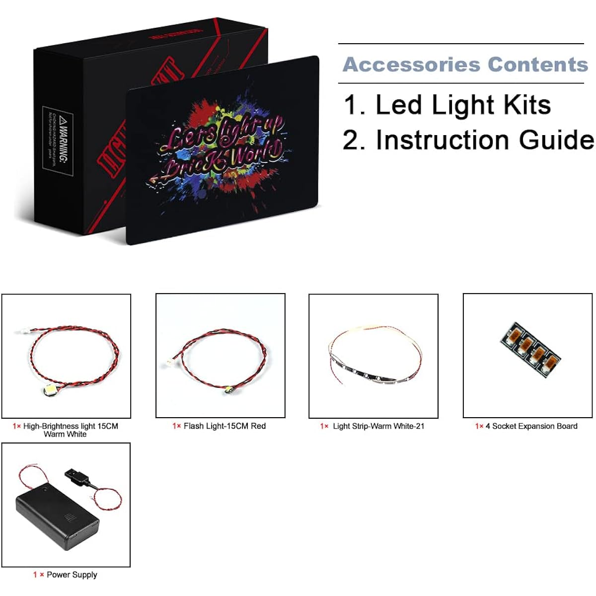 BrickBling LED Light for Lego Clone Commander Kodi Helmet 75350 (Light Only) 2023 Model Compatible with Lego Helmets, Lights Up Your Model