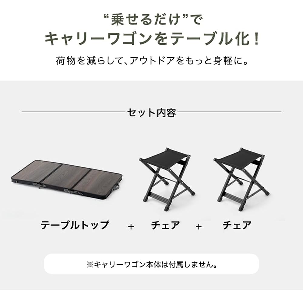 ENDLESS-BASS Table Top Chair Set of 2 Just place the wagon and it becomes a table! Our 100L carry wagon [Product number: 45600000 only] 75200040 (88981)