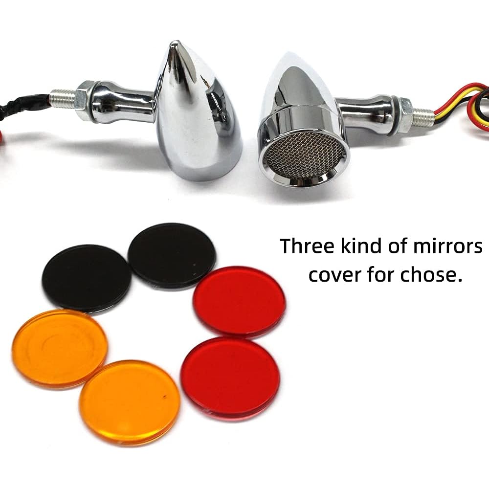 DREAMIZER Chrome #1 Motorcycle 15 LED Turn Signal Turn Signal Light Bullet for Harley Sportster XL 1200 883