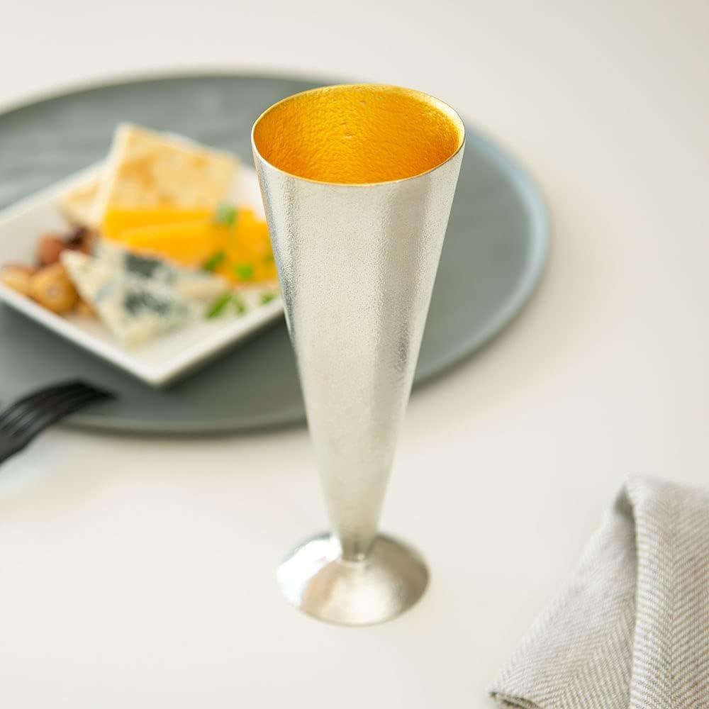 Nousaku Champagne Glass - S - Gold Leaf Approx. 150cc [Tin] 501344