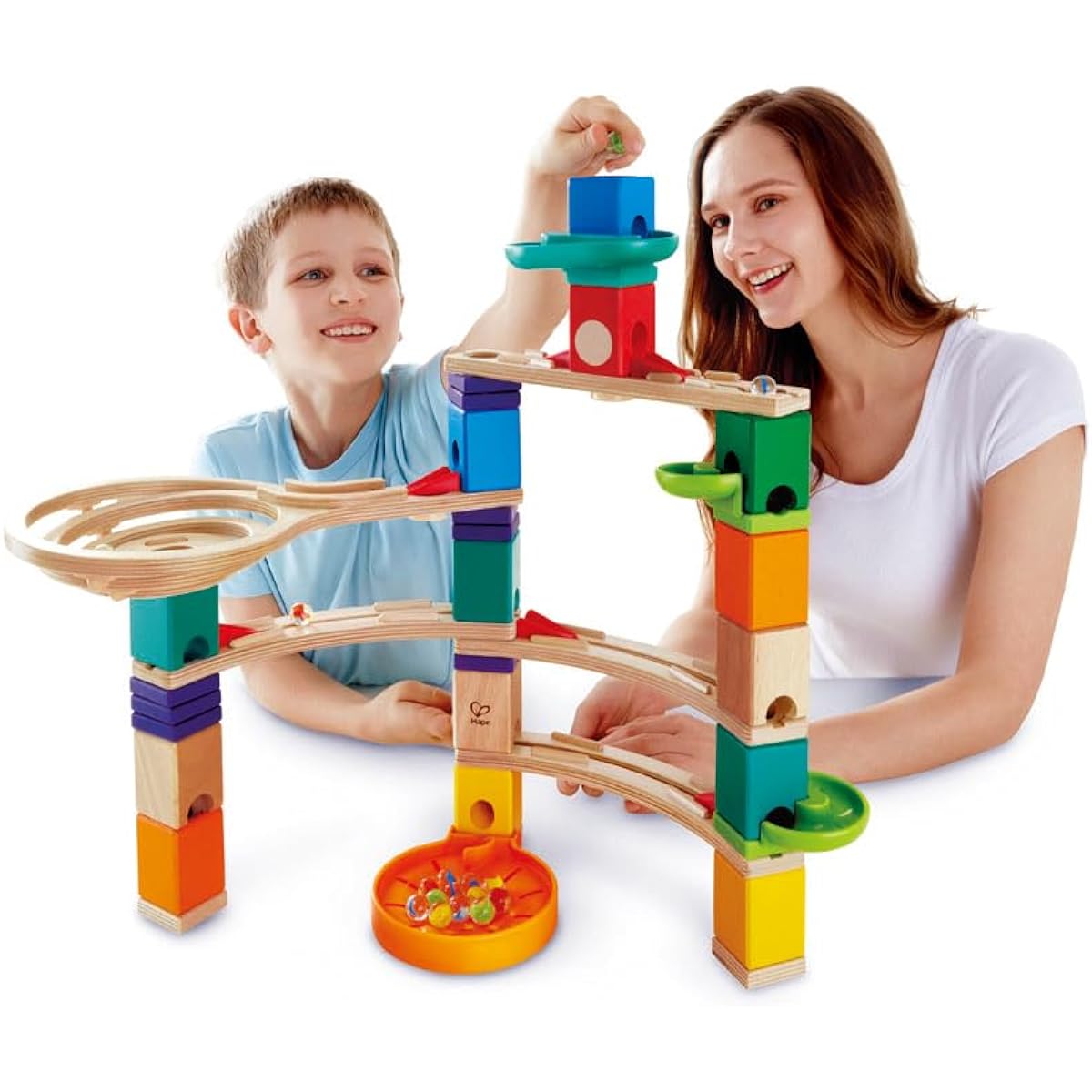 Hape Quadrilla Cliffhanger Marble Run Learning and Development Toys, Multicolor