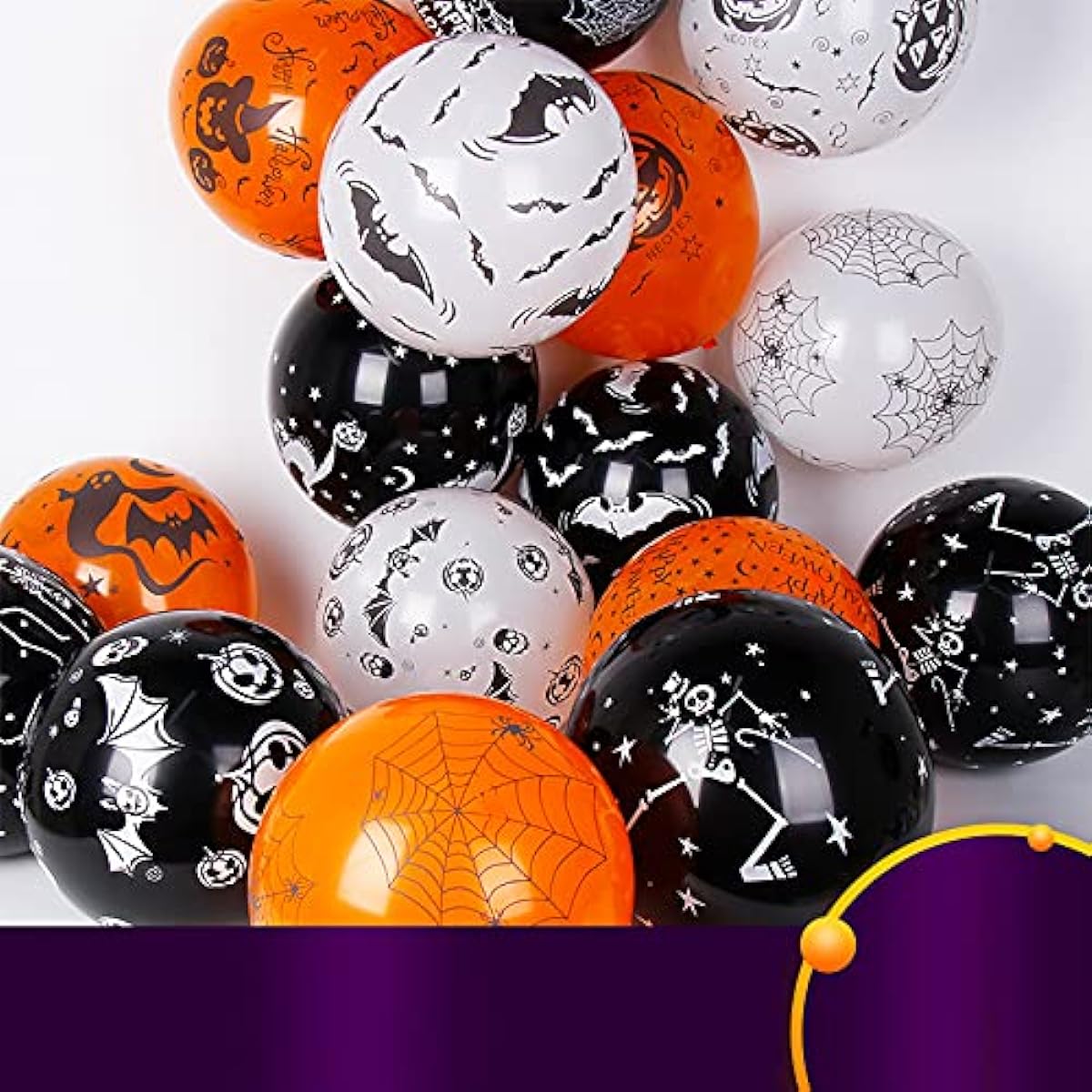 100pcs Halloween Balloons 12inch Bat Pumpkin Skull Halloween Party Decorations School Classroom Games Handouts for Kids