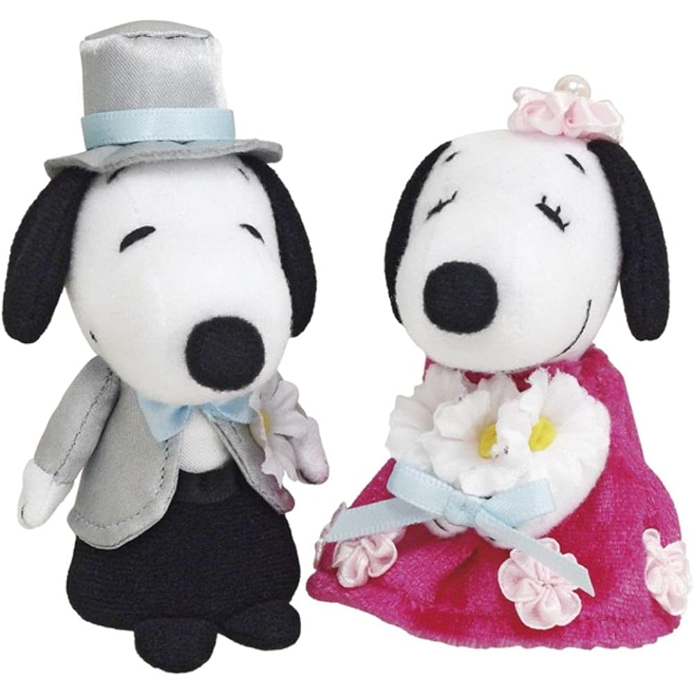 Yoshinori SNOOPY Snoopy & Bell Wedding Western Style Stuffed Toy 182074