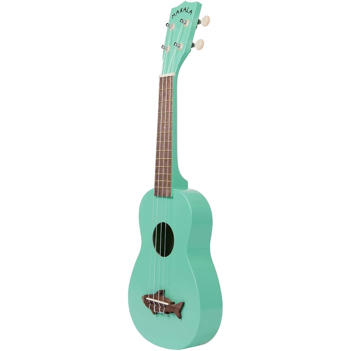 Kala Surf Green Soprano Shark Ukulele - MK-SS/GRN with Tuner and Lumin Trail Polishing Cloth