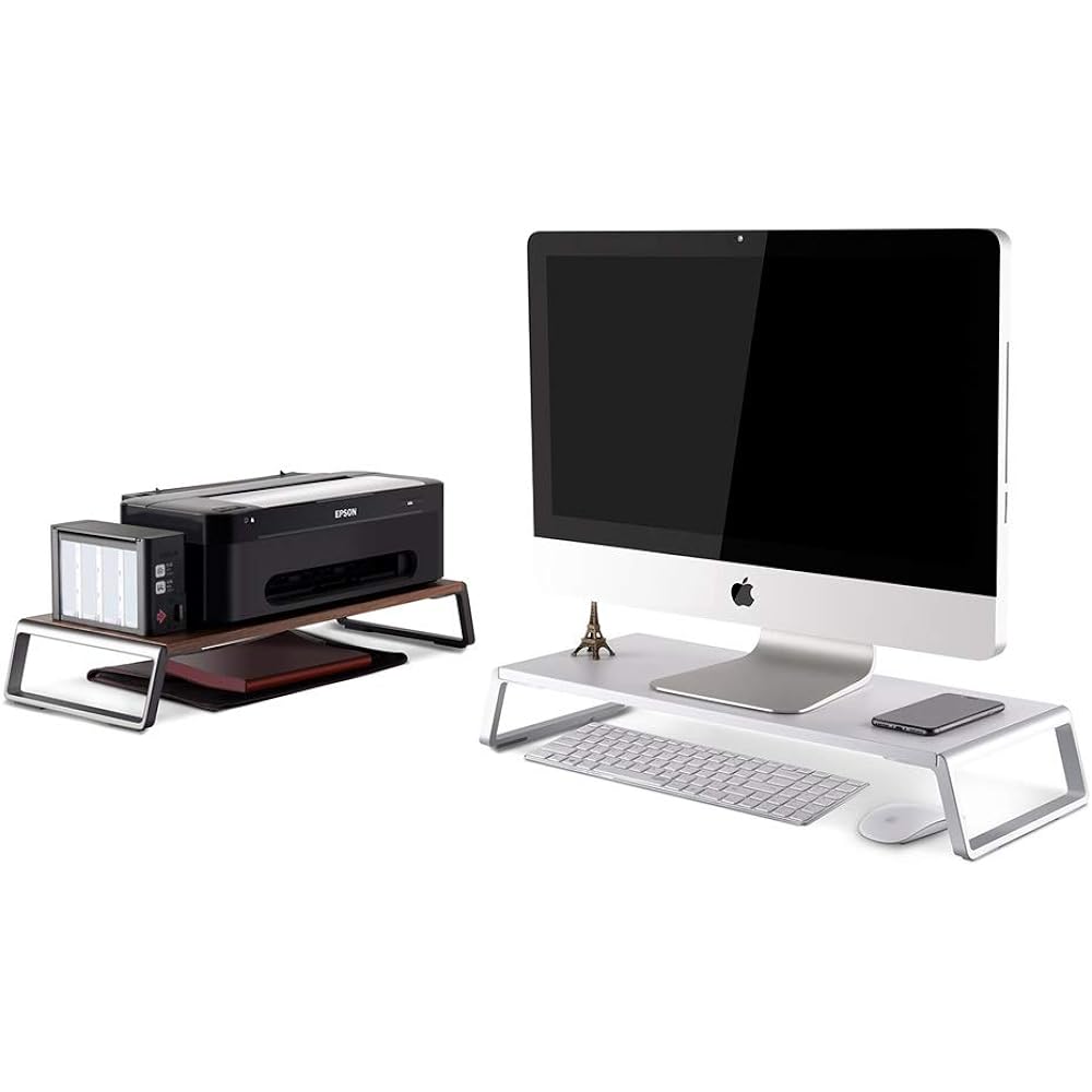 LOE LCD Monitor Wood Desk Stand for Laptop/iMac/Display