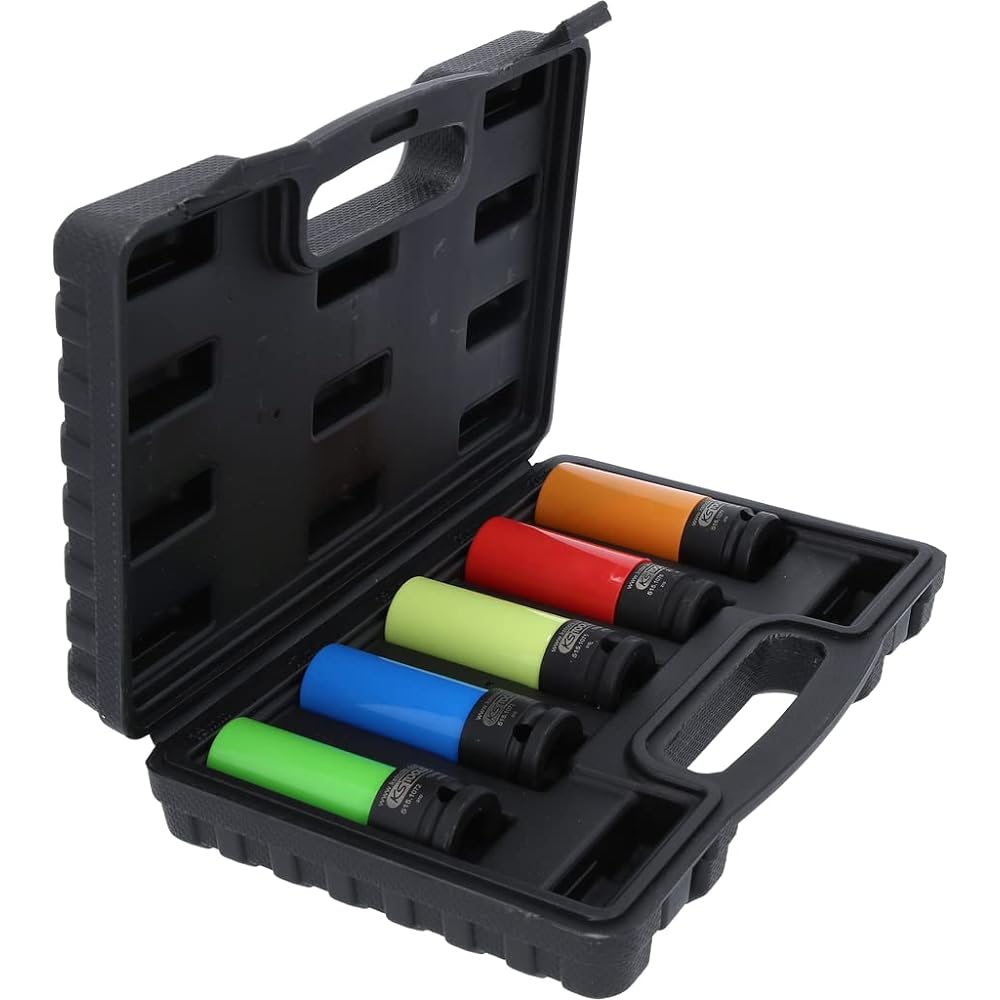 KS Tools 1/2 inch aluminum wheel impact socket set 5 pieces 515.0870