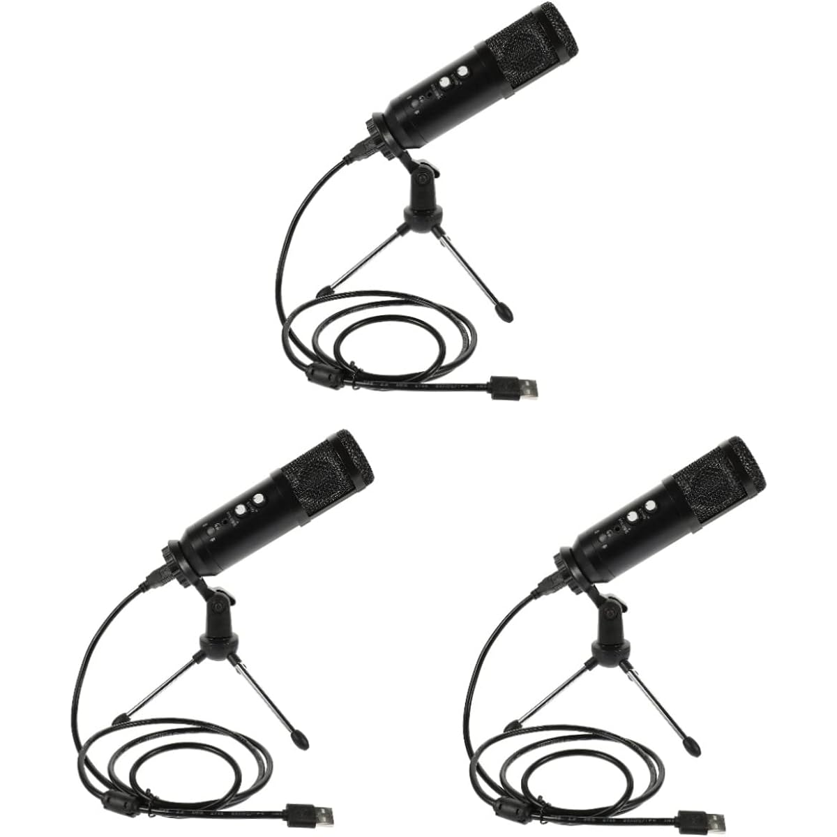 SEWACC 3 Sets Usb Microphone Live Streaming Microphone Computer Microphone Podcast Microphone Studio Microphone Kit Condenser Recording Microphone Kit Live Streaming