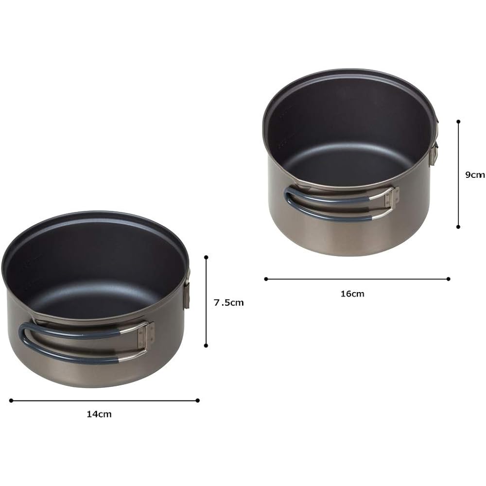 EVERNEW Titanium Cooker Set M Ceramic ECA412