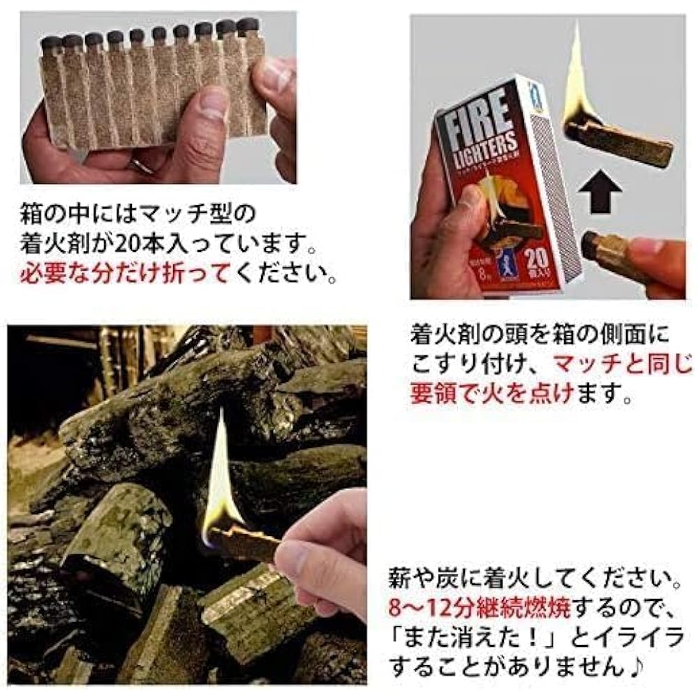 "With fire starter" FIRELIGHTERS SLEEVE CASE Firelighters Sleeve Case Fire Lighter Barbecue Camping Outdoor (Silver Barrel)