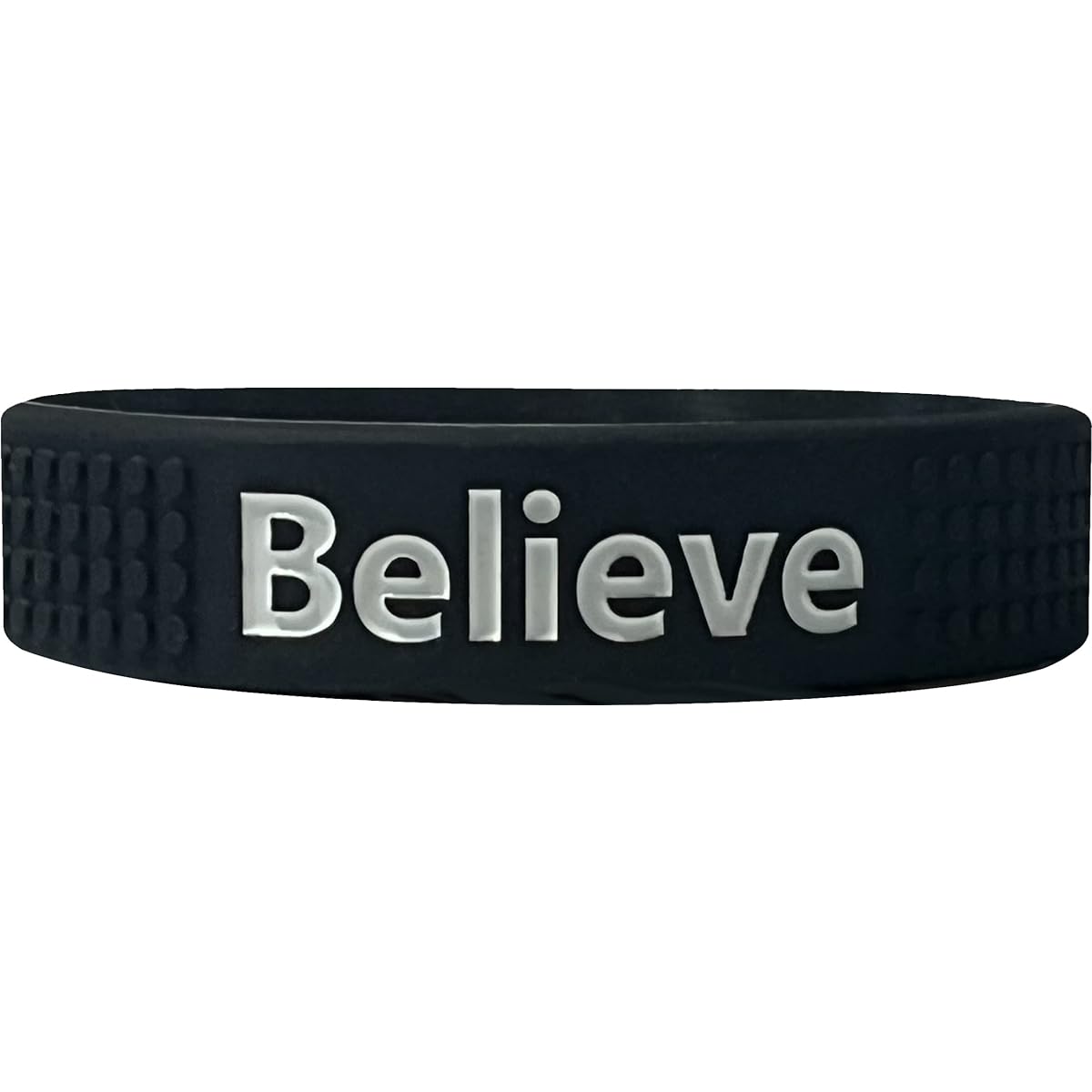 Believe Sensory Motivational Wristband Bracelet Silicone Inspirational Message Rubber Bracelet - Calm Your Mind Anxiety Fidget ADHD Focus Break Habits Relaxation Motivational - We Keep You Motivated LLC
