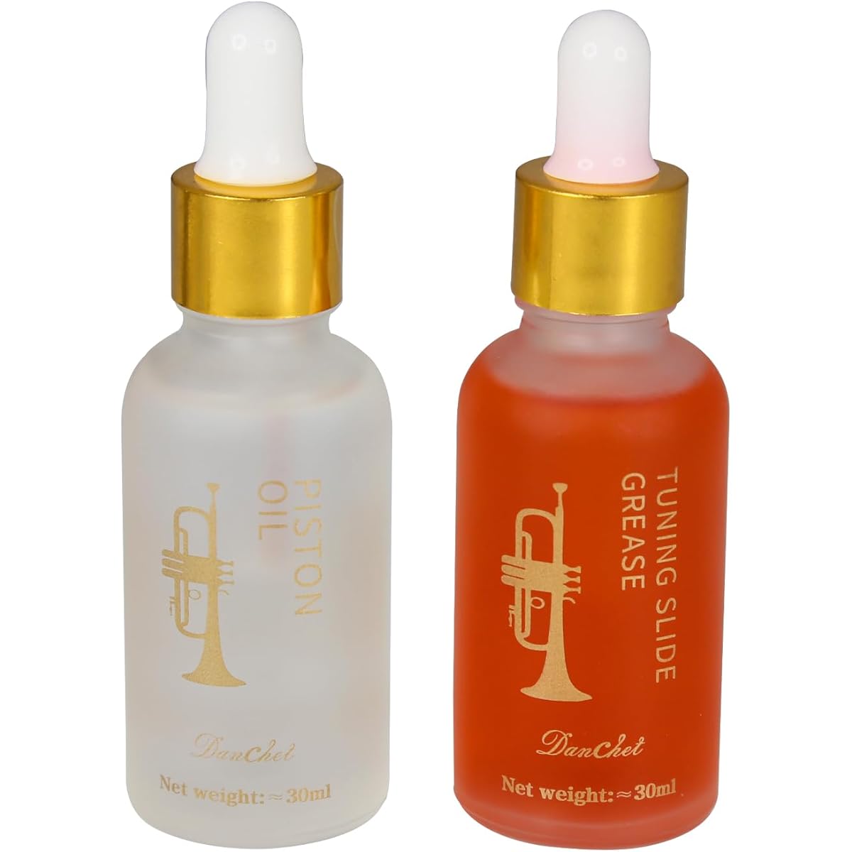Synthetic Piston Oil and Tuning Slide Grease Set for Trumpet, Trombone, French Horn, Tuba, Euphonium and Other Brass Instruments