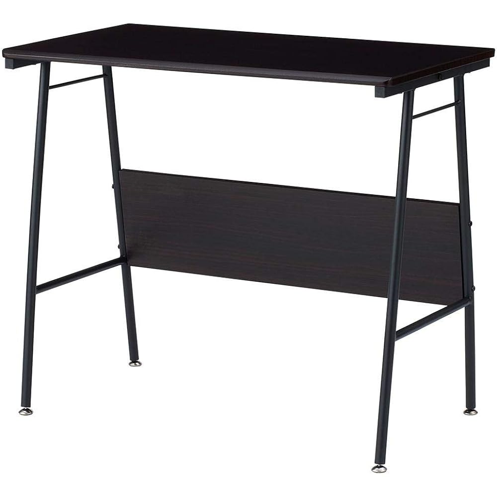 Nakabayashi Simple Work Desk W800 Dark Wood Grain 92668