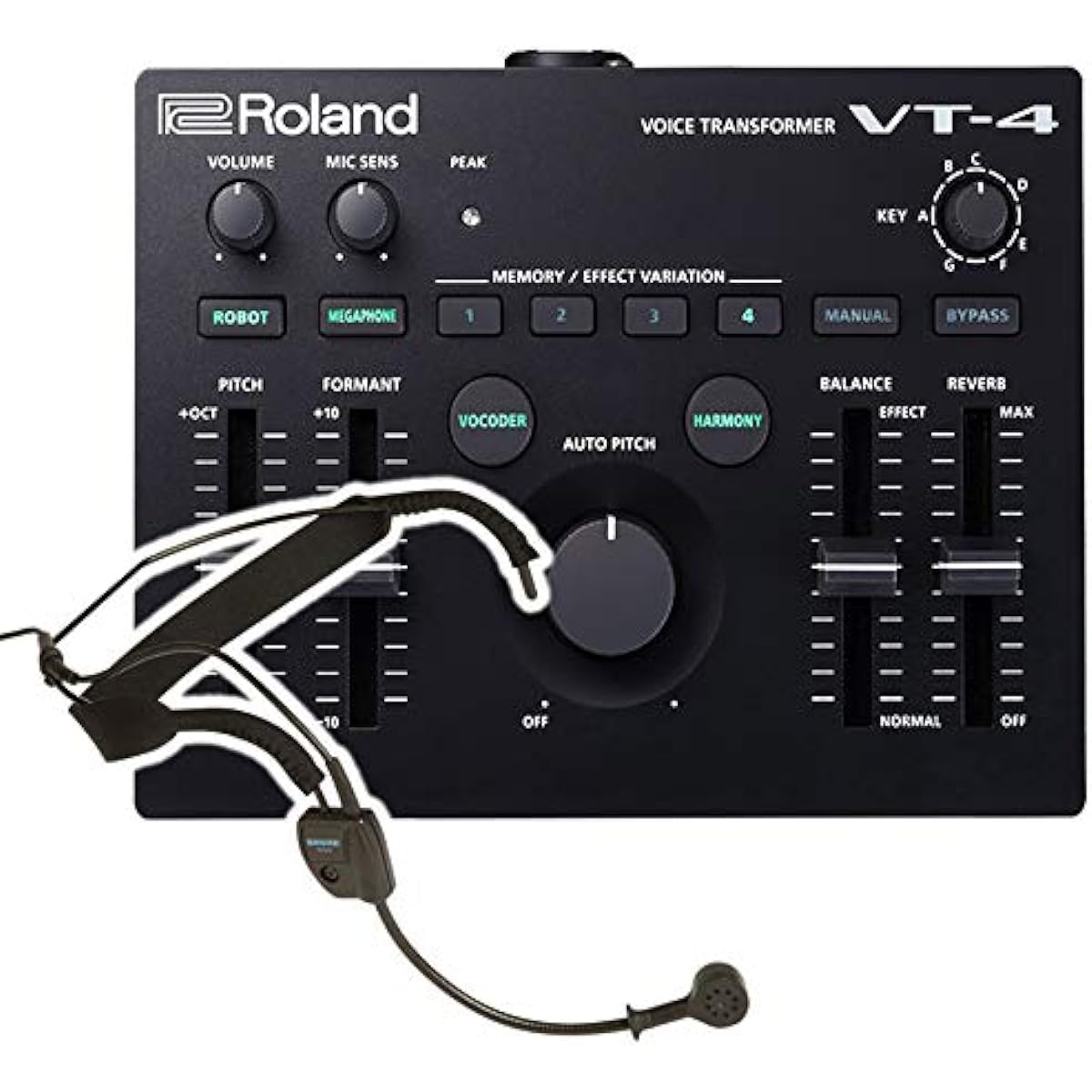 Roland AIRA VT-4 SHURE high quality headset microphone set [VTuber game commentary, I tried singing, I tried playing, vocal effector] Roland