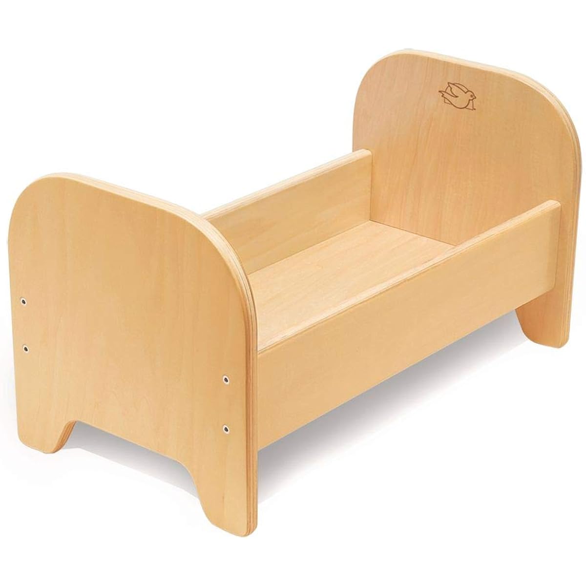 Environments Wooden Baby Doll 22" L x 12" W x 12" H Bed Play Furniture Natural Finish Fits Dolls up to 22" Preschool Kids Toy (900402)