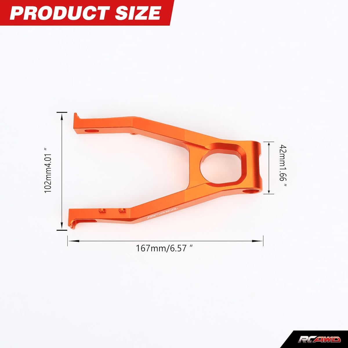 RCAWD Aluminum Swing Arm Promoto-MX LOS364000 Upgrade Parts Silver Orange