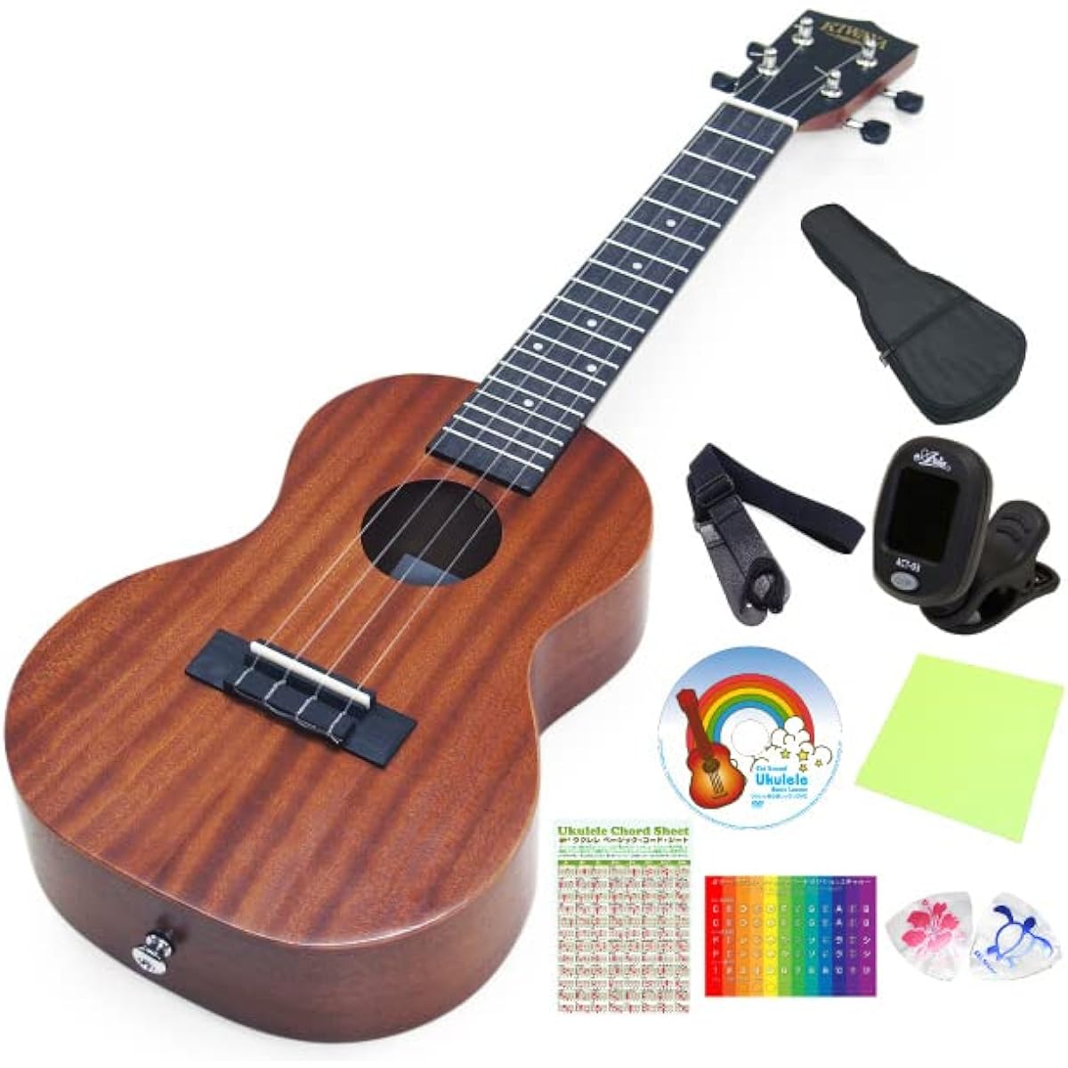Kiwaya Ukulele KCU-1 Concert Ukulele Beginner 7-piece Set Kiwaya Ukulele Mahogany Ukulele [Famous] [Famous] [u]