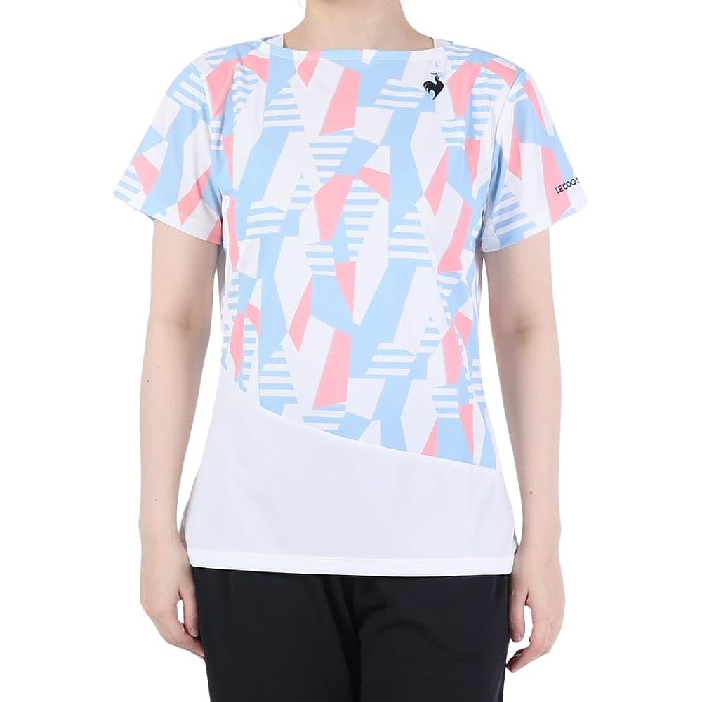 [Le Coq Sportif] Short Sleeve Game Shirt, Tennis, Practice Match, Official Game, Sweat Absorbent, UV Protection (UPF15+), Cool to the Touch, Women's