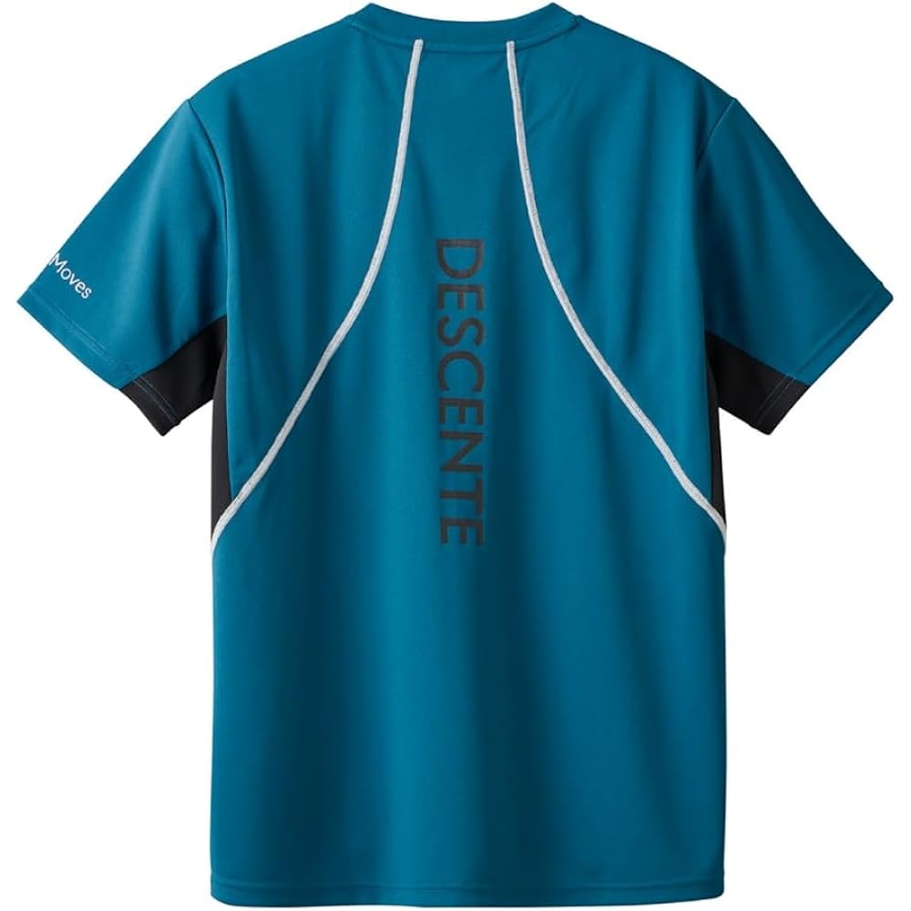 [DESCENTE] Short Sleeve Shirt, Volleyball, Short Sleeve, Sweat Absorbent, Quick Drying, Breathable, Easy to Move, Side Panel Design, Men's, Women's, Club Activities