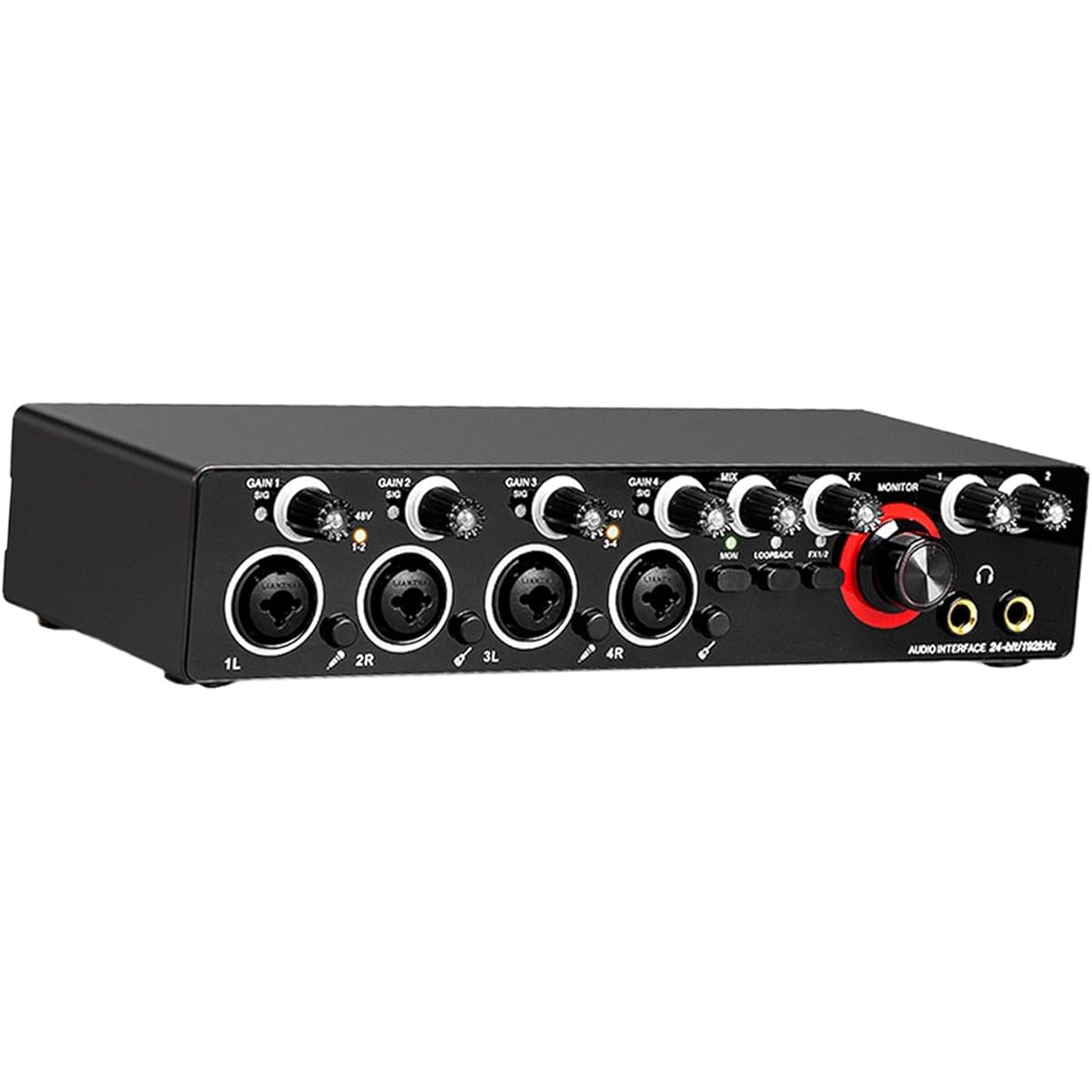 Perfk PC Laptop Sound Card Audio Mixer for Recording Live Streaming Voice Chat