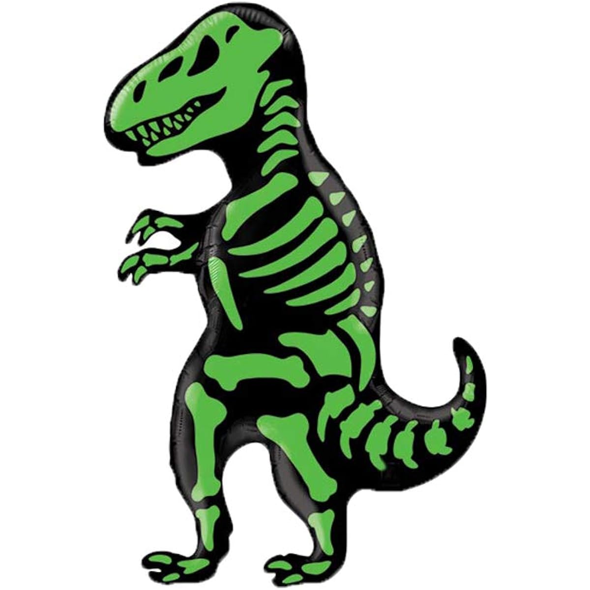 Green Tyrannosaurus Rex Skeleton Dinosaur 41" Foil Party Balloon