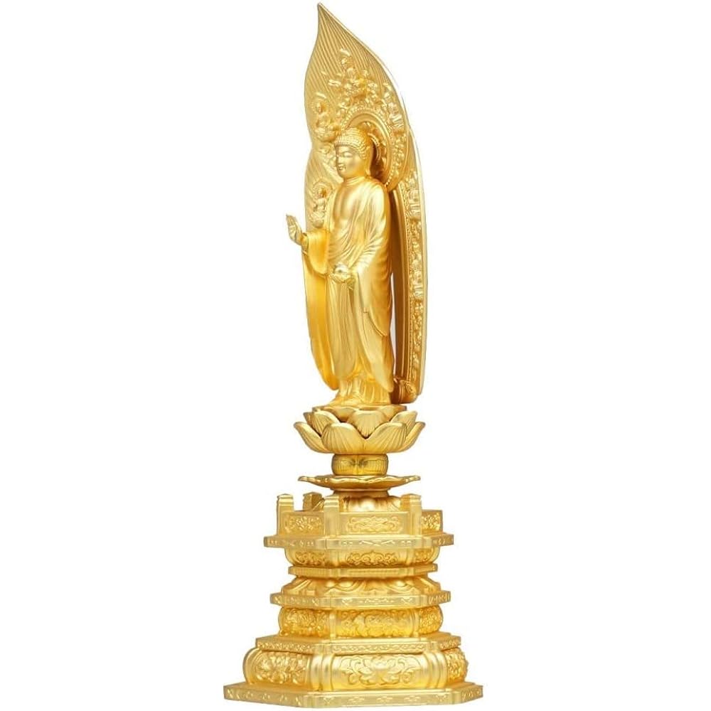 Yakushi Nyorai 23.5cm Gold-plated Alloy [Buddha Statue] (23.5cm)