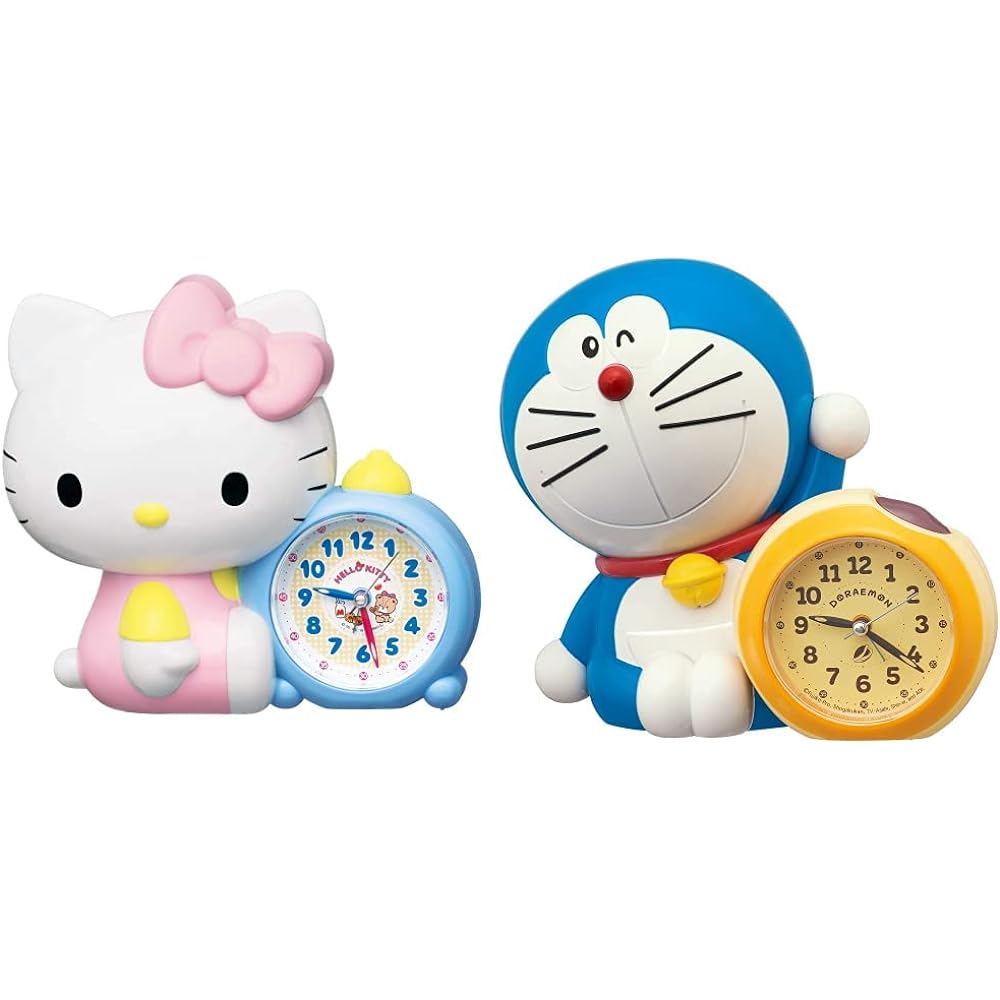 Seiko Clock Table Clock White Body Size: 17.9x14.7x11.9cm Hello Kitty Alarm Clock Digital JF801A