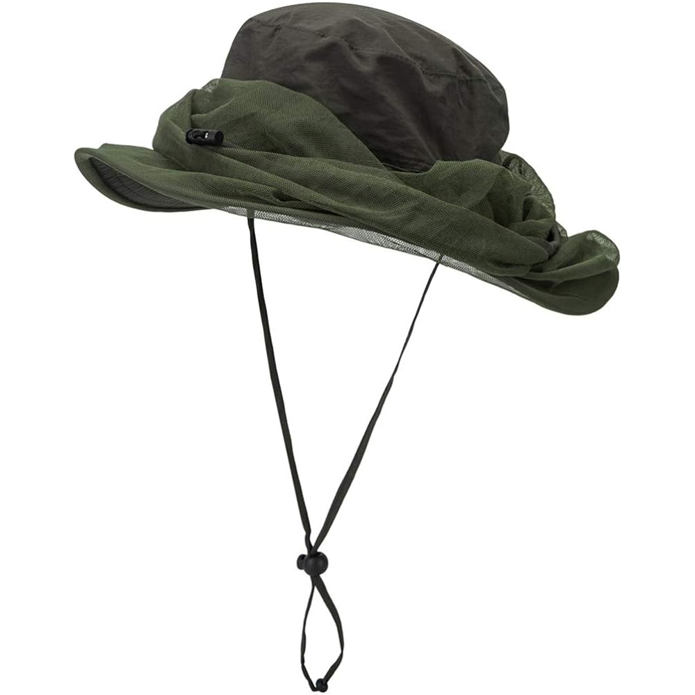 [Connectail] Unisex Outdoor Summer Mosquito Bee Insect Repellent Hat Sun Shade Hat for Farming UV Protection Gardening Safari Hat Fishing Hat