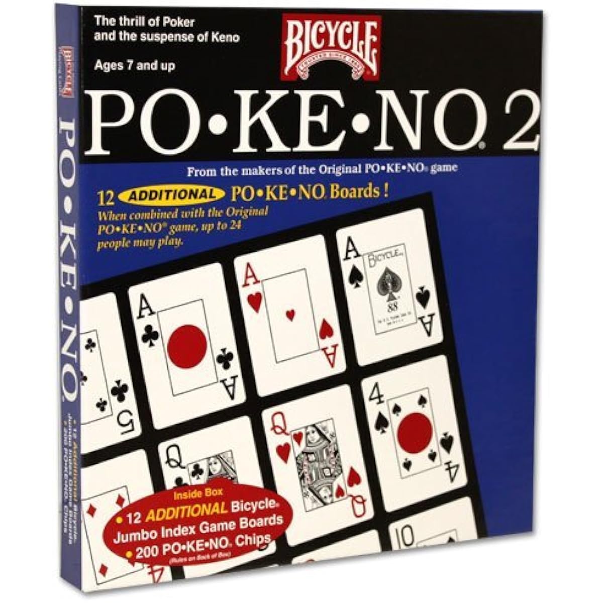 Po-Ke-No 2 Blue Card Game Set with 5 Bonus Dice