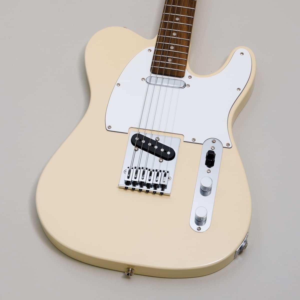 LaidBack LTL-5-R-SS White Ivory Electric Guitar Telecaster Type Humbucker Switchable Alder Body Laid Back