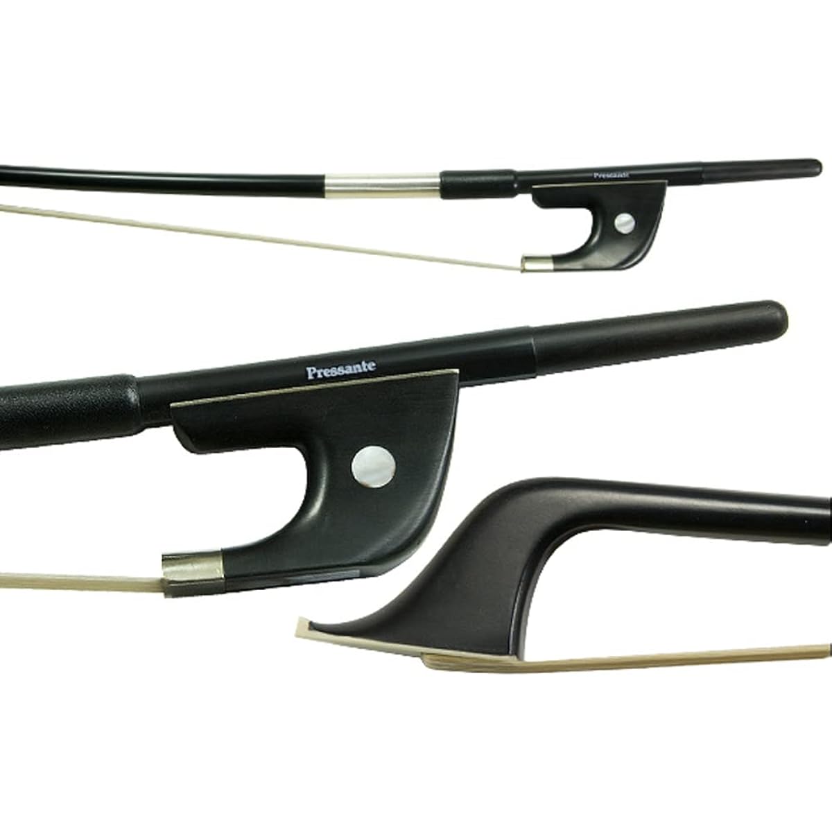 Contrabass bow PRESSANTE high quality carbon cupronickel specification German 3/4 (universal 4/4) size