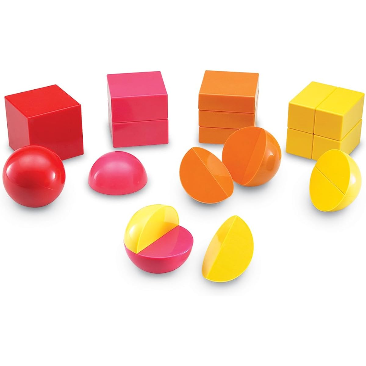 Learning Resources Math Teaching Materials Magnetic 3D Shapes Fractions LER1911 Genuine Product