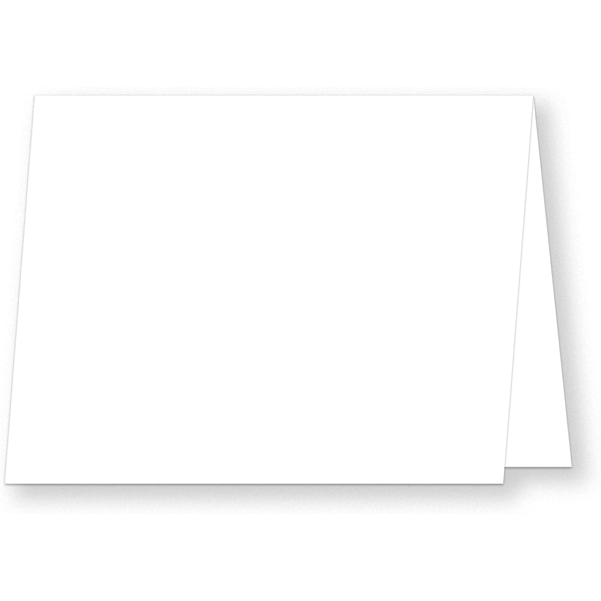 Premium Smooth Blank White A-2 Folded Cards - Heavyweight 100# Cover 285GSM - 4.25" x 5.5" - Made in the USA (50)