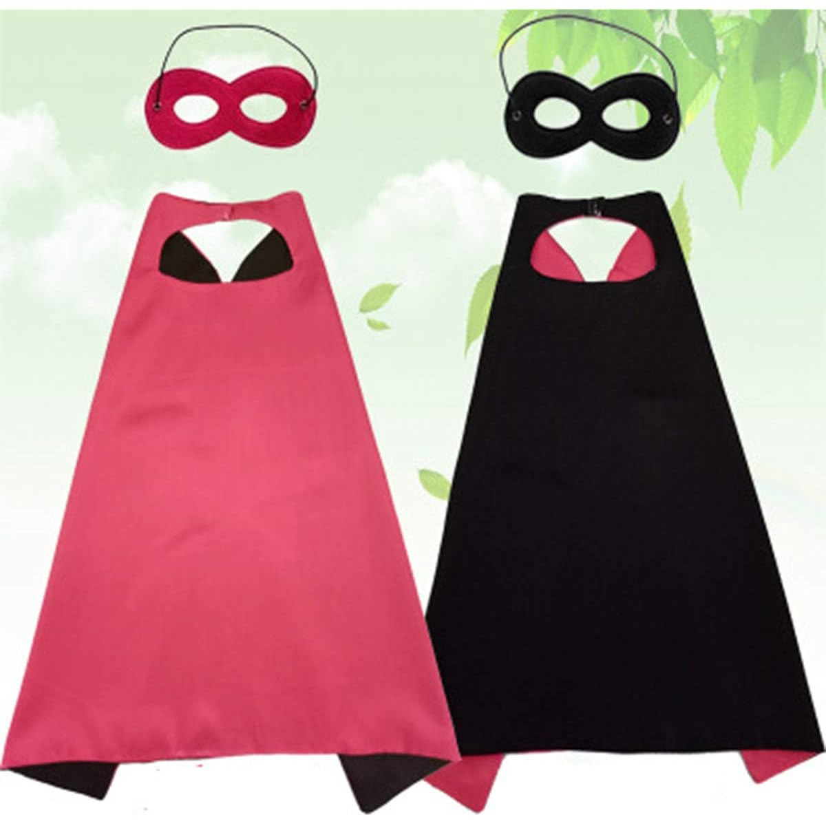 Beacone Hero Cape and Mask for Kids Role Playing Halloween Costume Birthday Party Dress Up