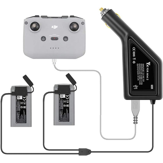 3-in-1 Multi Fast Battery Car Charger for Mavic Mini 2 / Mavic Mini SE Drone Battery and Remote Control for Mini 2 / Mavic Mini SE