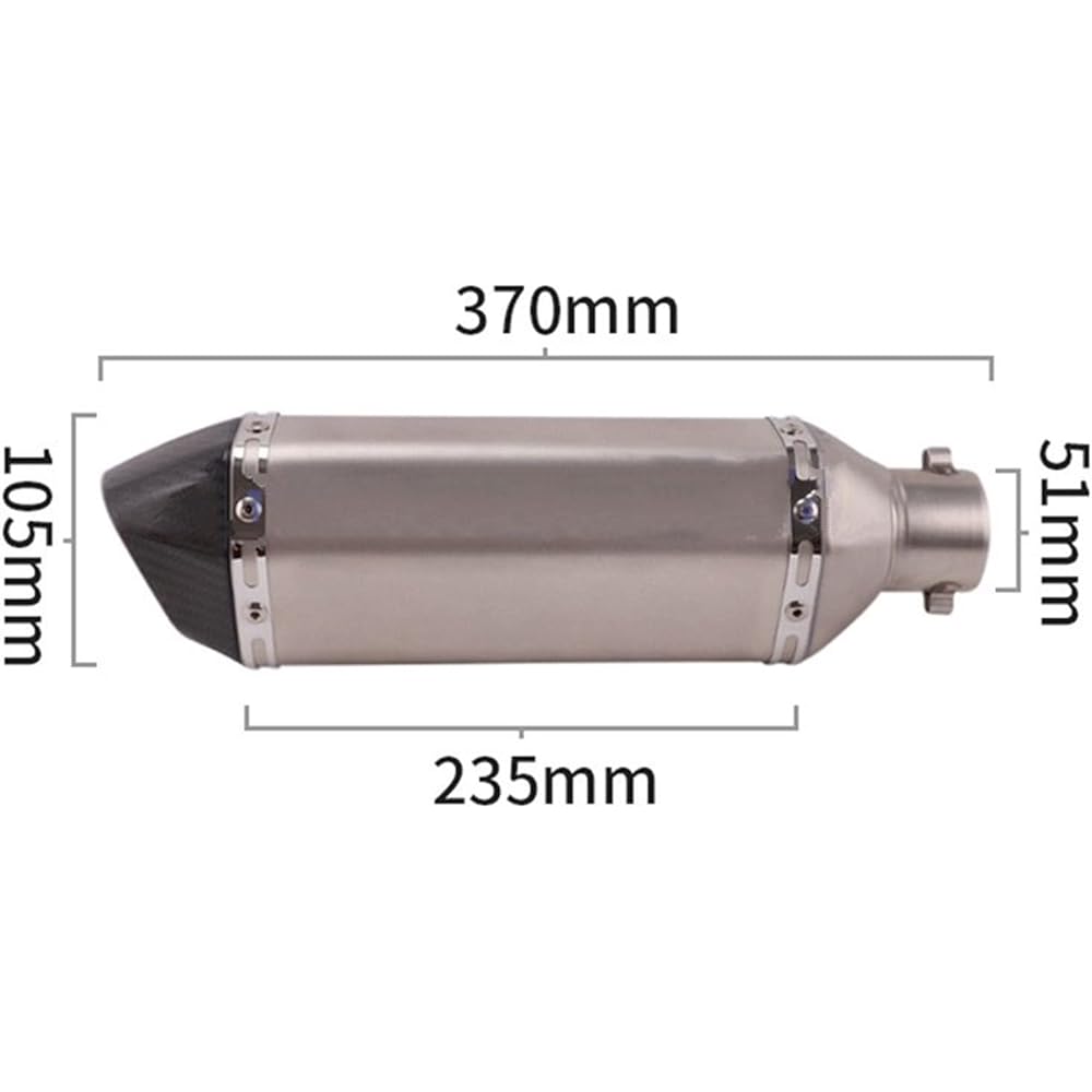 Middle Exhaust Pipe for Yamaha YZF-R3 for R25 for R3 for MT-03 MT-25 Slip-on Motorcycle Exhaust Escape Modified System Muffler and Middle Link Pipe DB Killer Exhaust Pipe (Color: 5)
