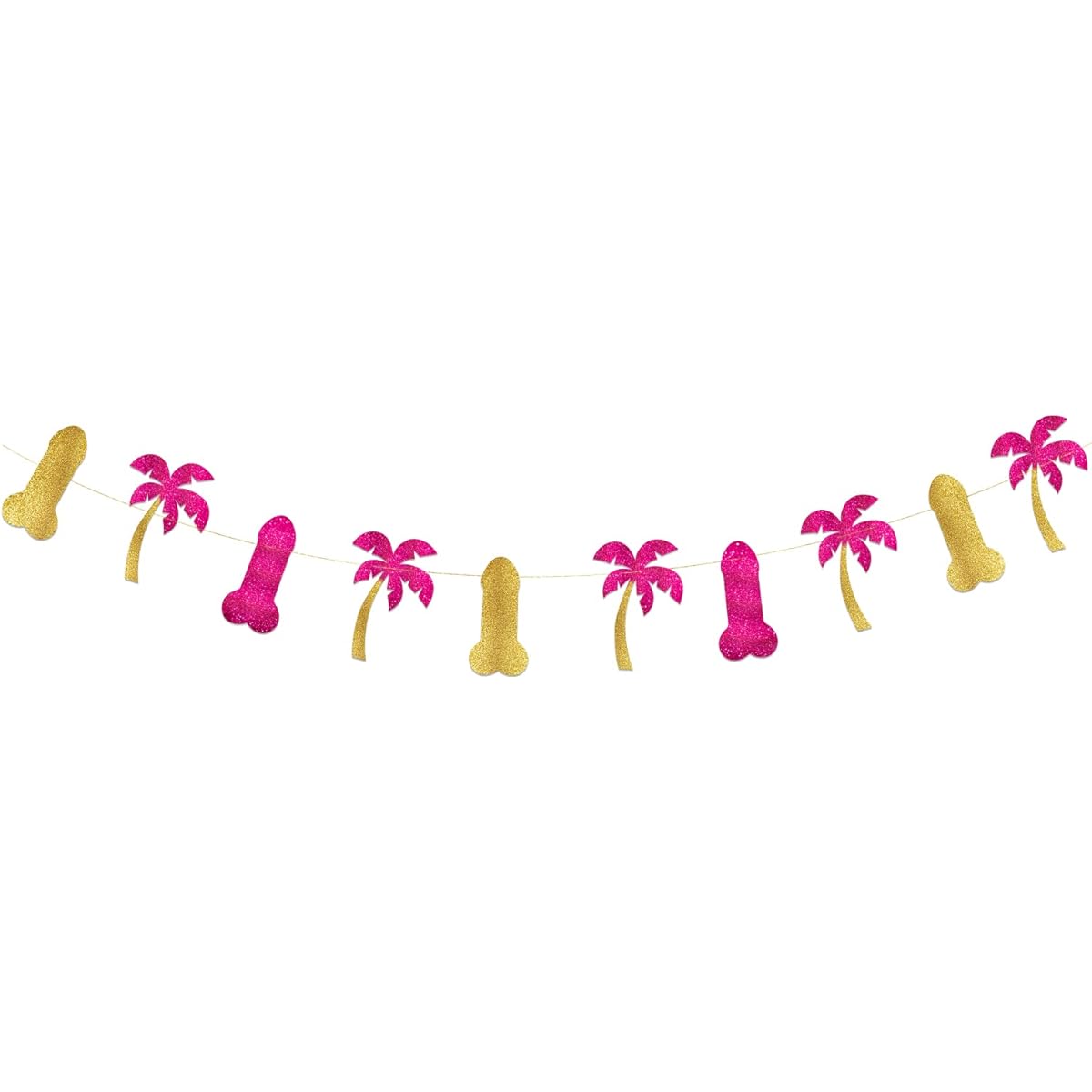 Tropical Bachelorette Party Glitter Banner Luau Hawaii Aloha Tropical Tiki Summer Theme Bachelorette Party Decorations Favors & Supplies
