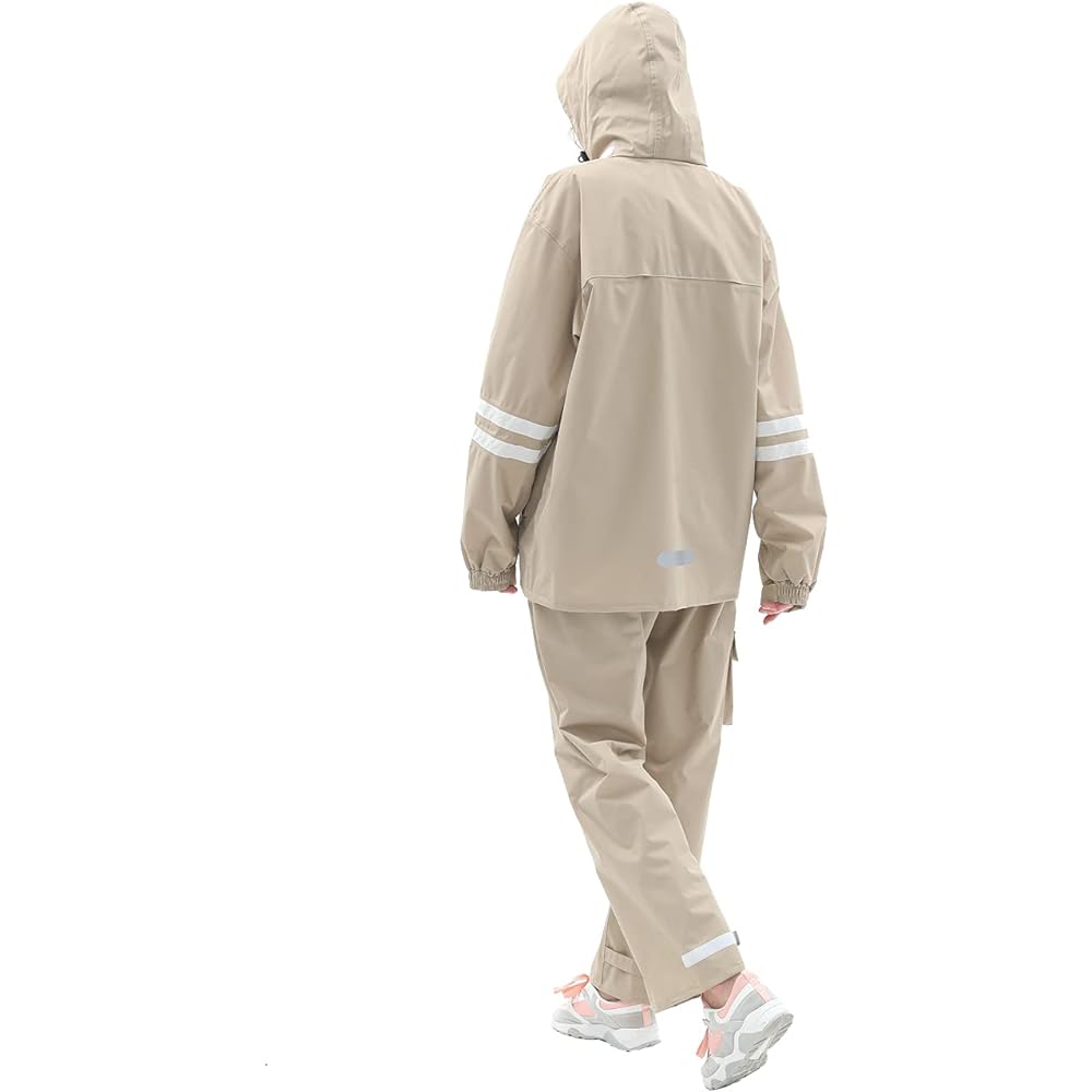 [rainfreem] Rainwear top and bottom set, women's raincoat, men's rain suit, top and bottom set, men's raincoat, women's kappa, unisex, rainwear, fishing, large size, rain gear, for commuting to work or school, stylish, rain suit, rainy season protection