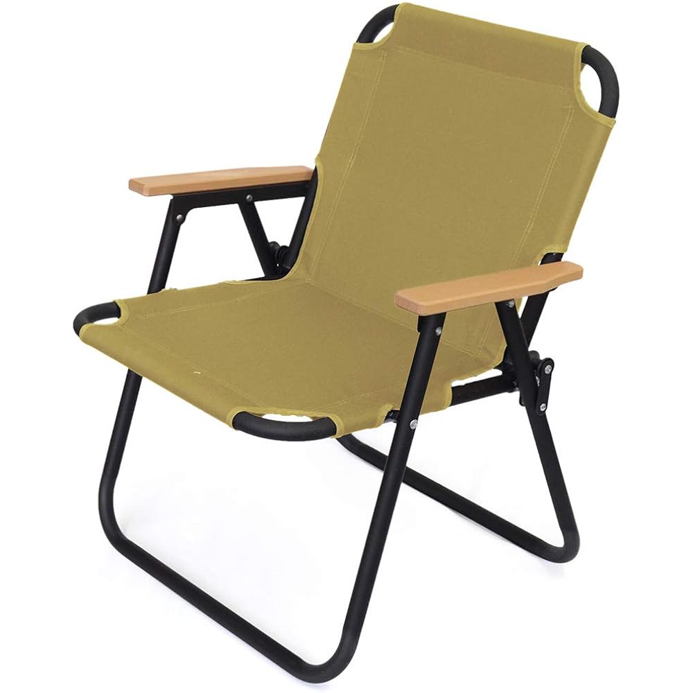 b.c.l Folding Chair 1-seater Tan W65 x D9cm x 71cm Outdoor Camping Chair One Person Festival Folding 127983