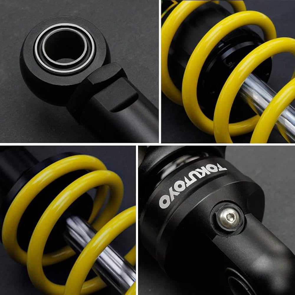 Gas Shock Rebel 250 (MC-13) Stepless Adjustable Spring Preload Rebel Rear Suspension 280mm Black/Yellow TOKUTOYO