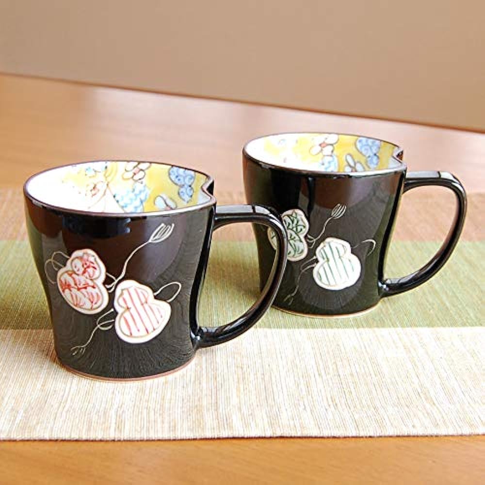Retirement Gift Gift Couple Mug Pair Gratitude Retirement Gift Good Health Six Gourd Colors Arita Ware Made in Japan For Gifts