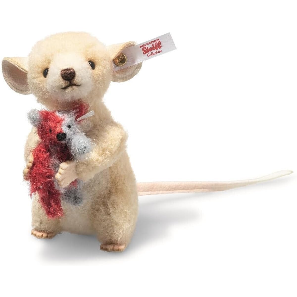 Steiff Teddy Bear, Limited Edition Lina Mouse with Harlequin teddy bear, 11 cm, stuffed animal, stuffed mouse