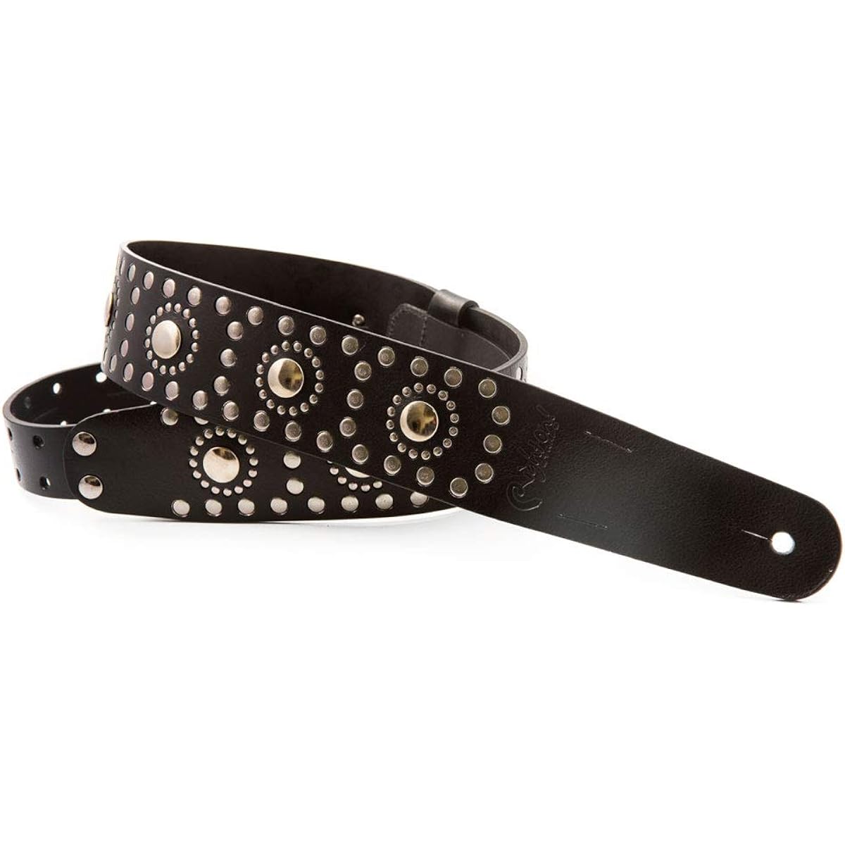 RightOn! STRAPS Guitar/Bass Strap Width 6cm, Length 95~143cm THUNDERSTRUCK BLACK