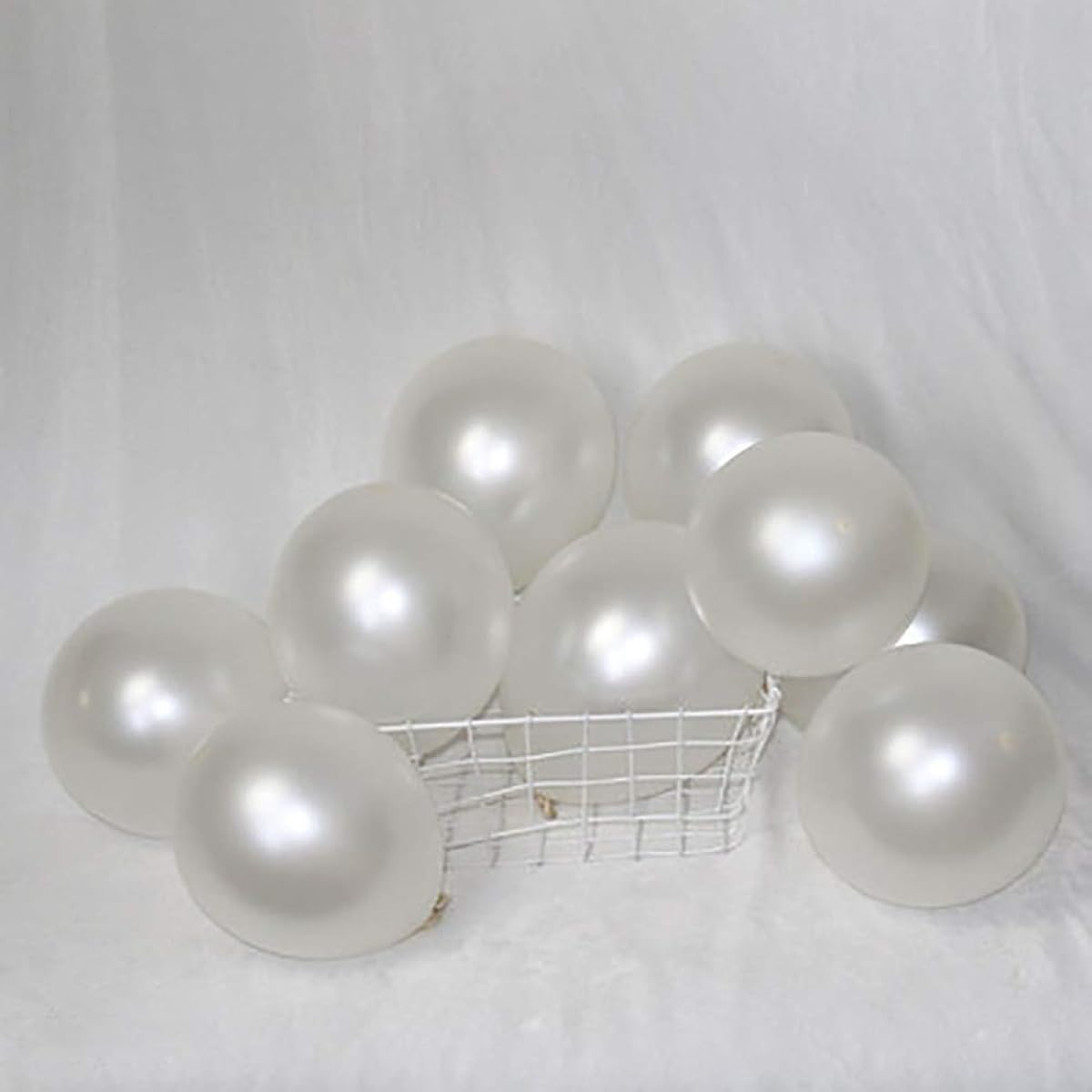 IN-JOOYAA 5" Pearl White Small Balloons, Pack of 200, Latex Party Balloons for Photoshoot, Wedding, Baby Shower, Birthday Party Decorations