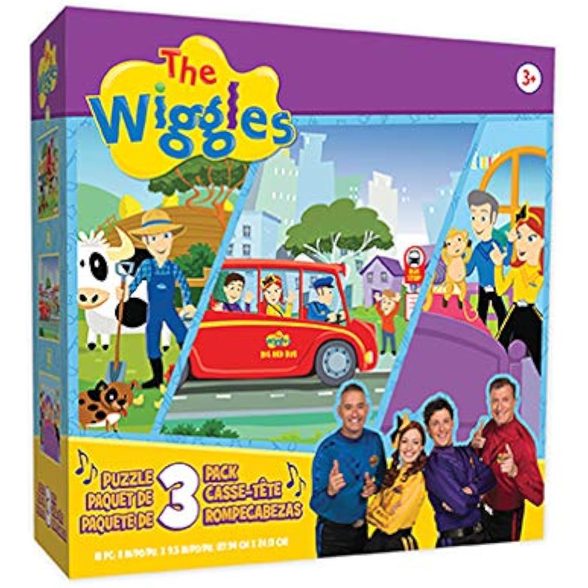 Wiggles Kids Puzzle 3 Pack (1 x 18 Pieces, 1 x 18 Pieces, 1 x 18 Pieces)