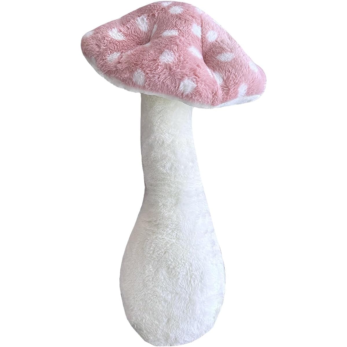 Hofun4U Giant Mushroom Plush Pillow - 51" Mushroom Shaped Stuffed Animal Long Body Pillow - Polka Dot Mushroom Plush Toy - Christmas Birthday Gift Home Decoration (Pink)