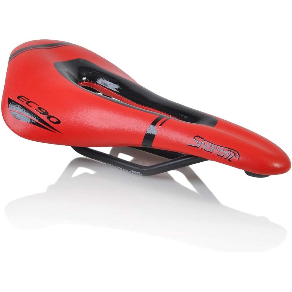 JPFASHIONING Ultralight Bicycle Seat Saddle Perforated MTB Road Bike Saddle Mountain Bike Racing Saddle PU Breathable Soft Seat Cushion Only 175g
