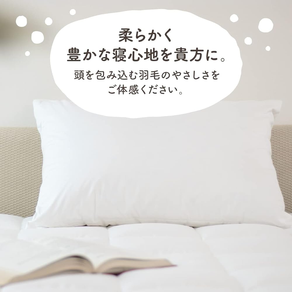 [Futon Studio Google] Down Pillow Upcycled 50% Down L Size 50cmx70cm Feather Pillow Feather Pillow Domestic Production Pillow Sleeping Bedding Feather Double Structure Pillow Sustainable