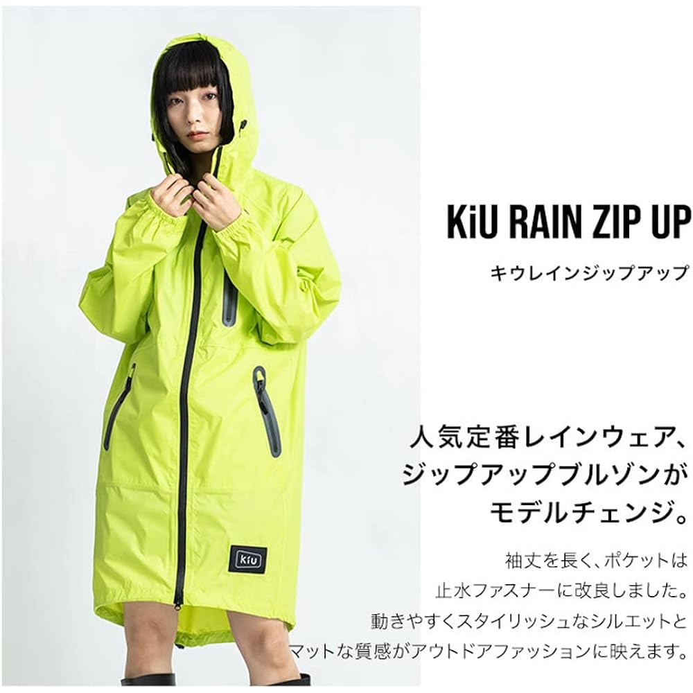 [2022] KiU Lightweight, Easy to Carry, Water Repellent, Waterproof, Unisex Men's, Women's, Raincoat, Rain Zip Up, Pink K116-909